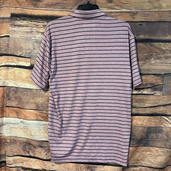 Under Armour Polo Shirt Medium Men’s Purple Striped Phoenician Golf Logo Resort - Picture 4 of 8